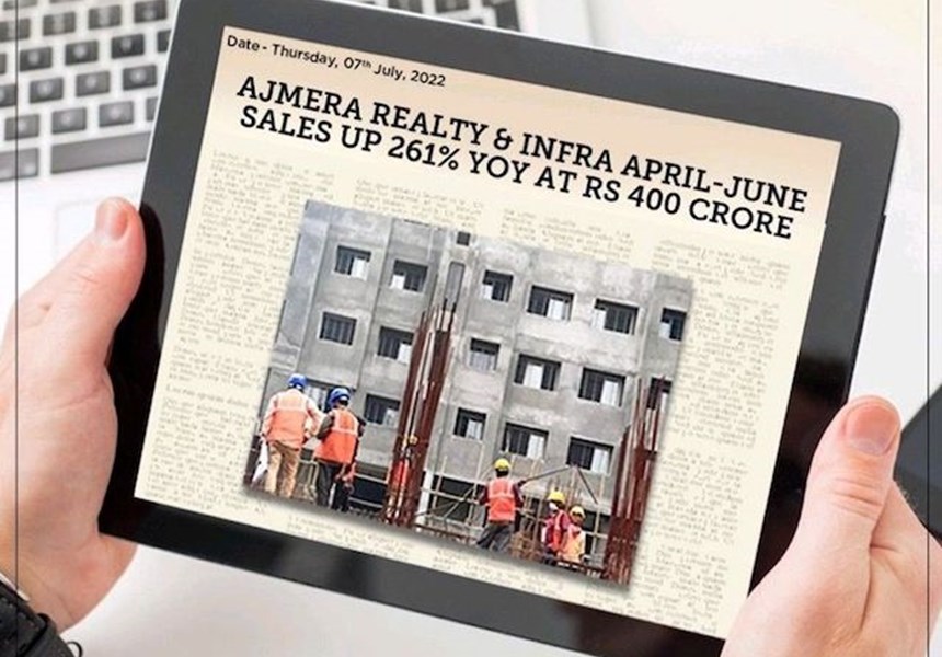 Ajmera Group Mumbai Sales touches 400 Crores